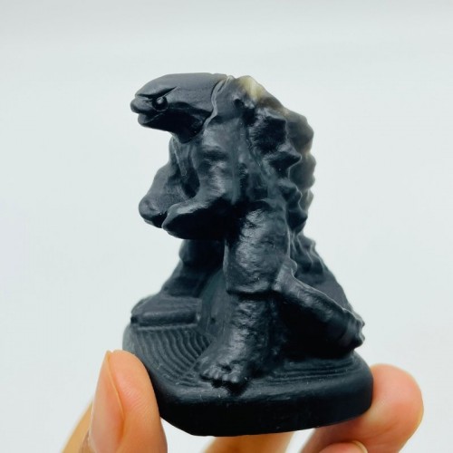 Obsidian Godzilla Dinosaur Carving Wholesale