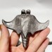 Silver Sheen Obsidian Manta Ray Carving Wholesale