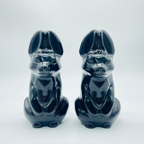 Black Obsidian Rabbit Carving Wholesale