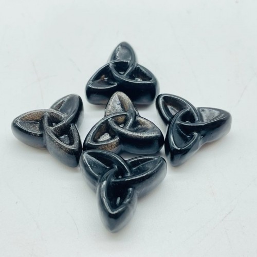 Mini Black Obsidian Triangle Circle Wholesale