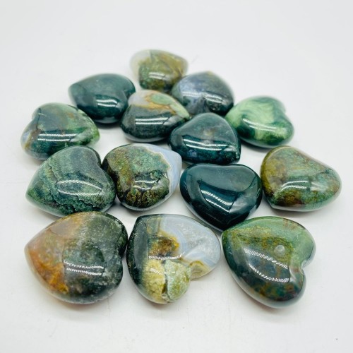 Ocean Jasper Heart 1.2in(3cm) Wholesale