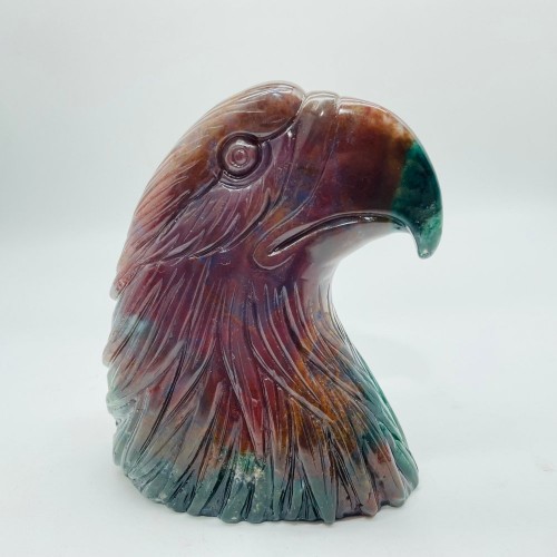 High Quality Ocean Jasper Eagle Head Carving