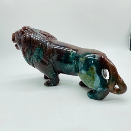 High Quality Ocean Jasper Lion Carving