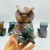 4 Pieces High Quality Ocean Jasper Owl Carving