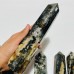 6 Pieces Black Vein Ocean Jasper Tower