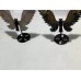 2 Pairs Ocean Jasper Symmetry Owl Wing Carving With Stand