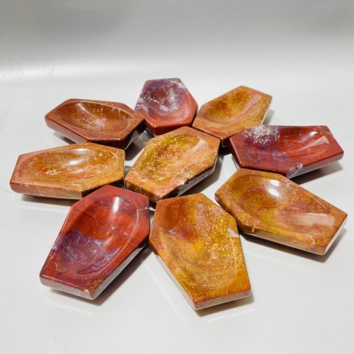 Orange Ocean Jasper Bowl Coffin Wholesale