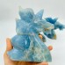 3 Pieces Large Blue Onyx Unicorn Carving