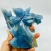 3 Pieces Large Blue Onyx Unicorn Carving