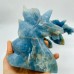 3 Pieces Large Blue Onyx Unicorn Carving