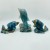 3 Pieces Beautiful Blue Onyx Dolphin Carving