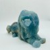 Large Blue Onyx Lion Carving