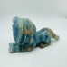 Large Blue Onyx Lion Carving