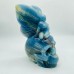 High Quality Blue Onyx Butterfly Fairy Skull Carving