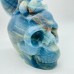 High Quality Blue Onyx Butterfly Fairy Skull Carving