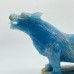 High Quality Large Blue Onyx Wolf Carving