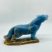 High Quality Large Blue Onyx Wolf Carving