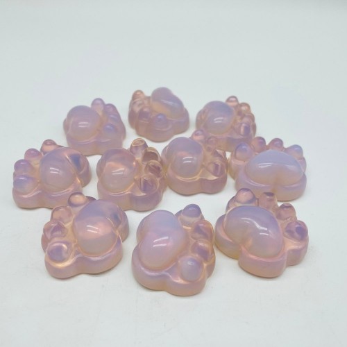 Cat Paw Rose Opalite Carving Wholesale