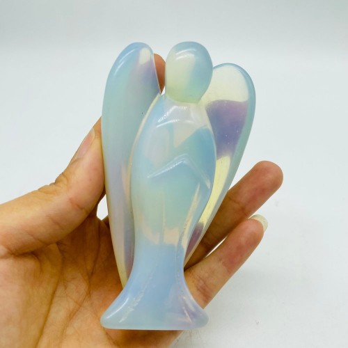 Large Opalite Angel Carving Wholesale