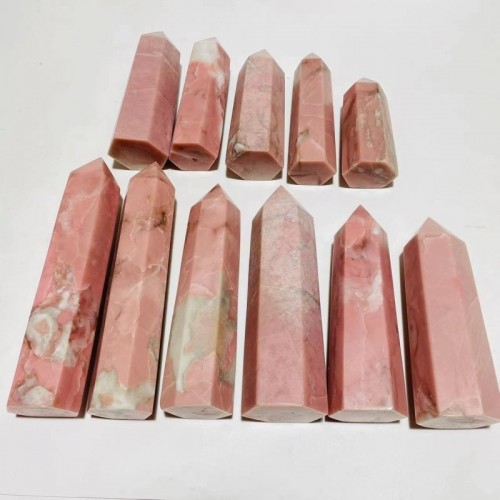 11 Pieces Pink Opal Crystal Tower