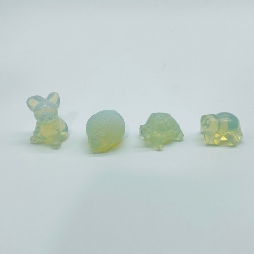 4 Types Mini Opalite Animal Carving Wholesale