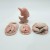 4 Pieces Beautiful Pink Opal Animal Carving