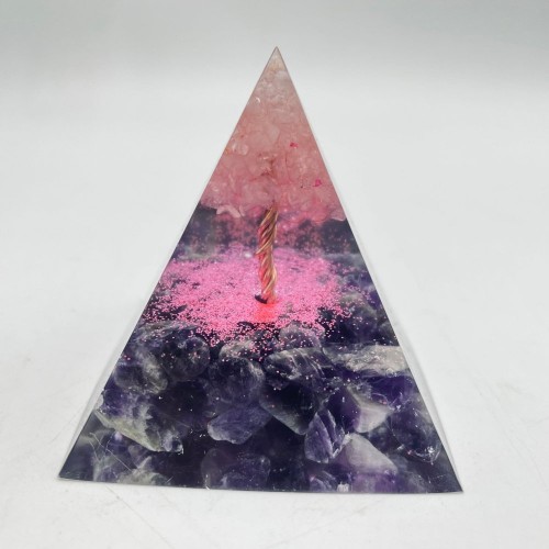 Rose Quartz Amethyst Orgone Pyramid Wholesale