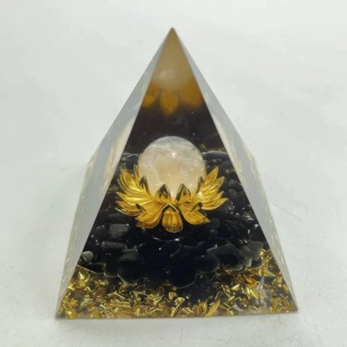 Clear Quartz Obsidian Orgone Pyramid Wholesale