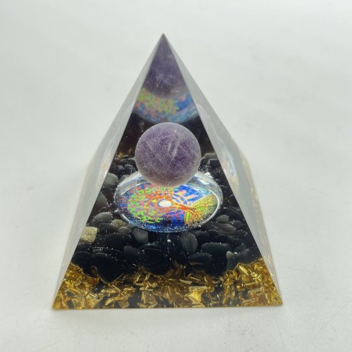 Amethyst Obsidian Orgone Pyramid Wholesale