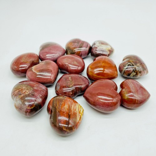 Natural Petrified Wood Heart Wholesale