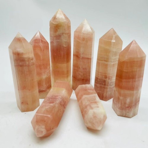 Pink Calcite Tower Point Wholesale