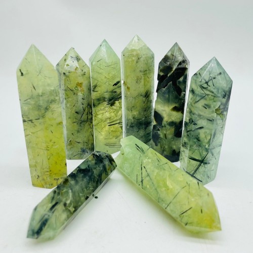 Green Prehnite Tower Point Wholesale