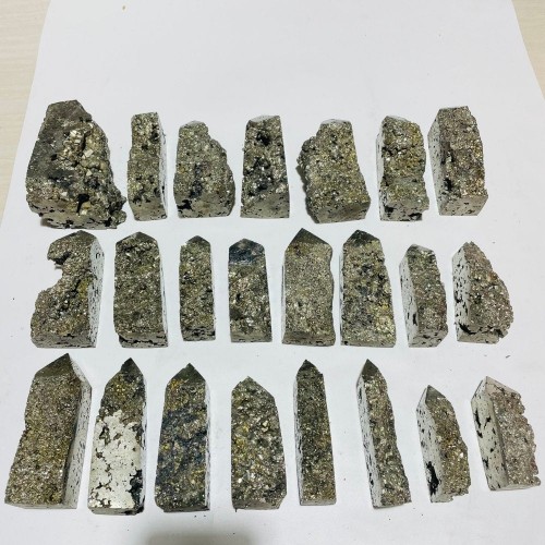 23 Pieces High Quality Pyrite Four-Sided Tower Point