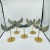 5 Pairs High Quality Pyrite Angel Wing With Stand