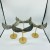 4 Pairs High Quality Pyrite Angel Wing With Stand