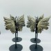 4 Pairs High Quality Pyrite Butterfly Carving With Stand