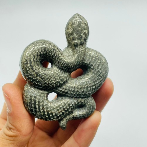 Pyrite Snake Carving Wholesale