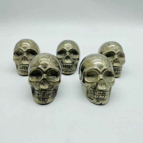 Pyrite Skull Carving Wholesale