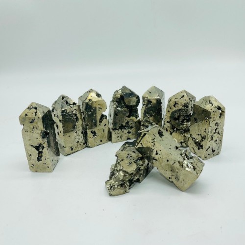 Polished Gold Pyrite Specimen Tower Wholesale