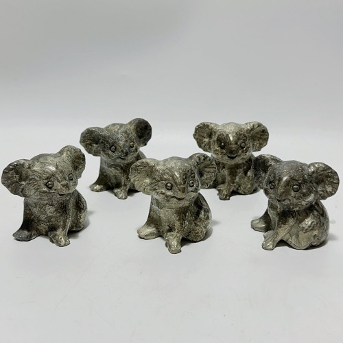 Pyrite Koala Carving Animal Wholesale