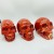 3 Pieces Large Red Jasper Skull Carving