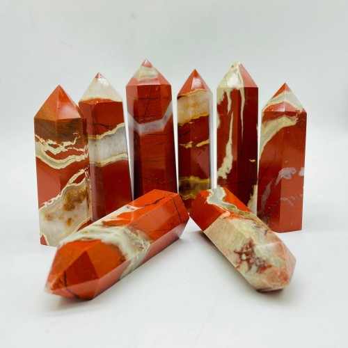 Red Jasper Mixed Agate Tower Points Wholesale