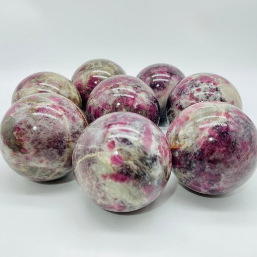 Beautiful Red Tourmaline Spheres Wholesale