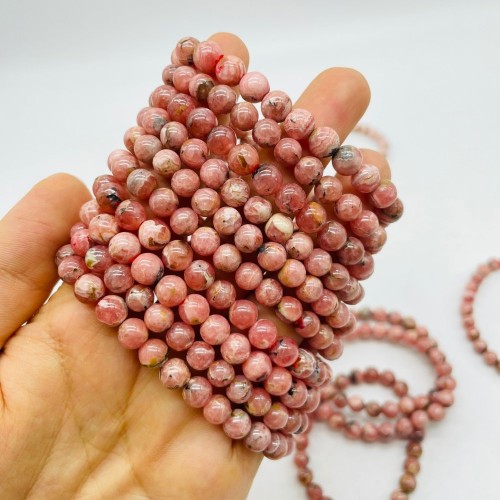 0.28in(7mm) Rhodochrosite Bracelet Wholesale