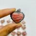 15 Pieces Sterling Silver Heart Rhodochrosite Different Styles Beautiful Pendant