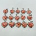 15 Pieces Sterling Silver Heart Rhodochrosite Different Styles Beautiful Pendant