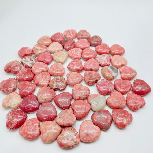 Rhodonite Crystal Heart Wholesale