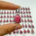 77 Pieces Beautiful Rhodonite Different Styles Pendant