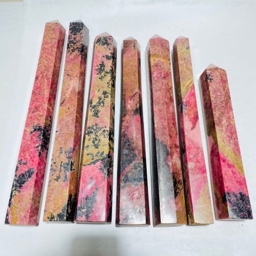 7 Pieces Beautiful Large Red Rhodonite Tower