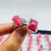 100 Pieces Pink Rhodonite Stone Different Styles Shape Ring